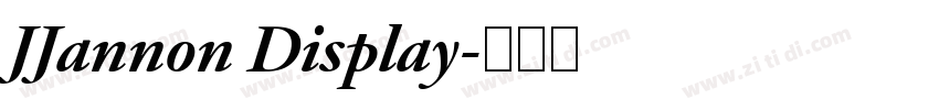 JJannon Display字体转换